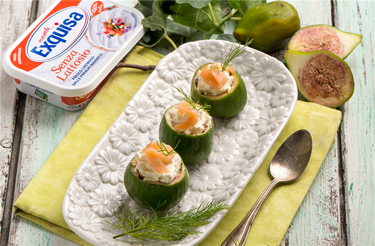 Fichi ripieni di fresco cremoso e salmone