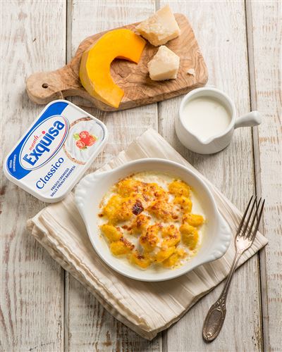 Gratin di gnocchi alla zucca e formaggio, che meraviglia!
