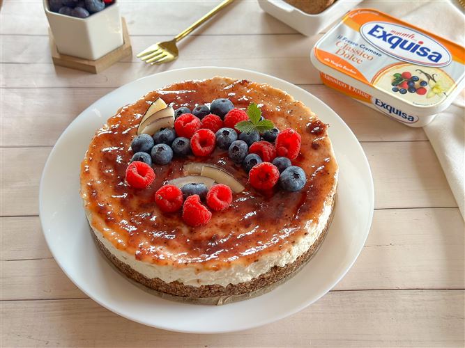 Cheesecake senza cottura con Exquisa Classico Dolce