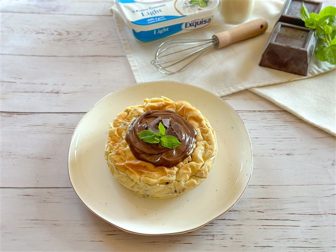 Tortino stracciatella con Exquisa Light