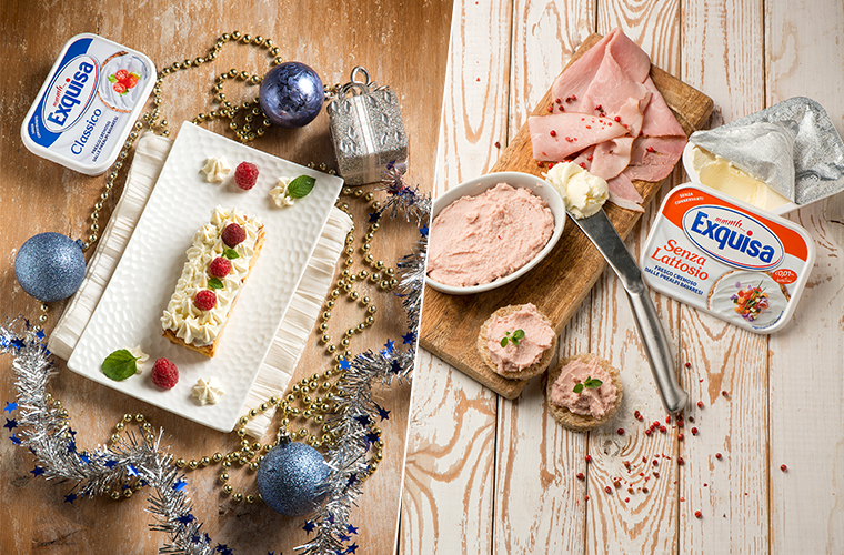 Mousse di prosciutto e Crostino di panettone