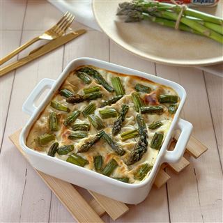 Lasagna di pane carasau con asparagi  e Exquisa Senza Lattosio