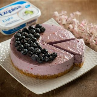 Cheesecake al mirtillo viola