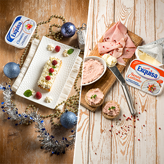 Mousse di prosciutto e Crostino di panettone