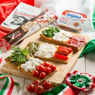 Pizza tricolore con Exquisa, gusto e colore per uno snack gustoso