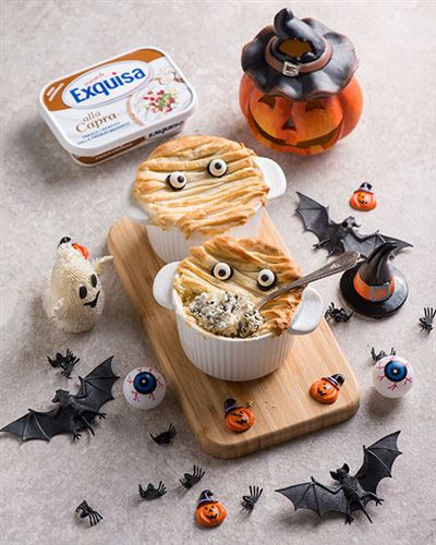 Sformatini di formaggio di capra, per un Halloween gustoso